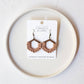 Macrame Knotted Honeycomb Earrings - Pick Your Own: Blush