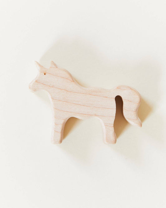 Wooden Unicorn Figure - Made in California, Waldorf Toy: Maple